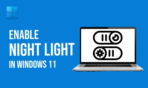 How to enable night light in windows 11